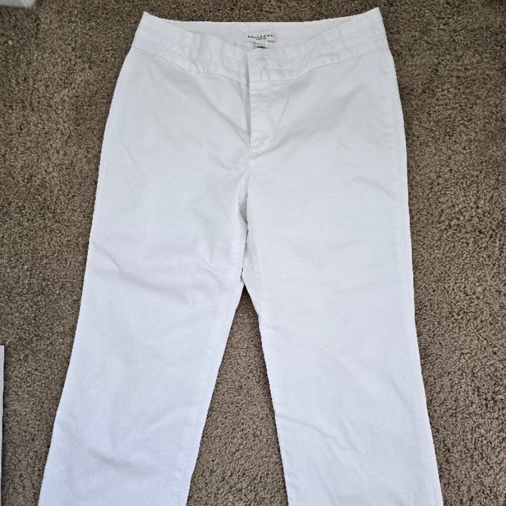 Banana Republic Harrison Pants — White • Size 10 (Discontinued Style)